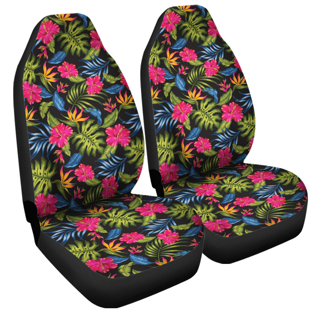 Tropical Bird Of Paradise Pattern Print Universal Fit Car Seat Covers