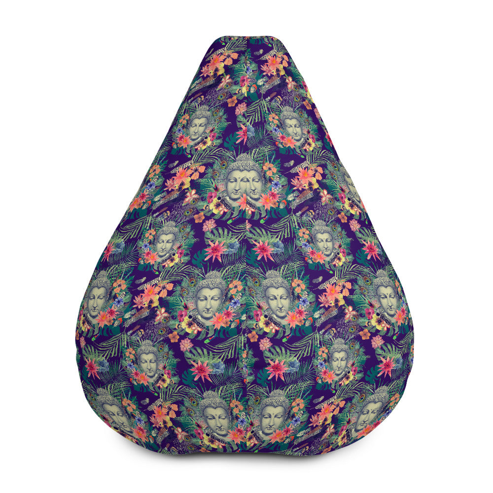 Tropical Buddha Print Bean Bag Cover