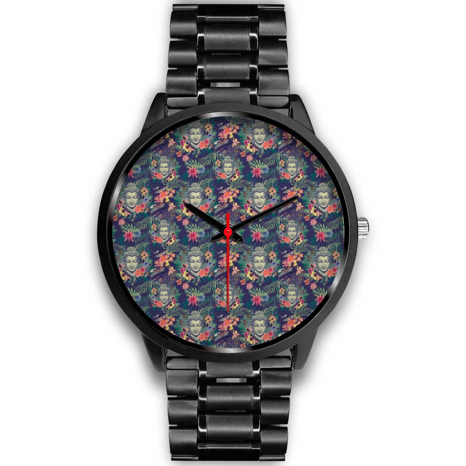 Tropical Buddha Print Black Watch