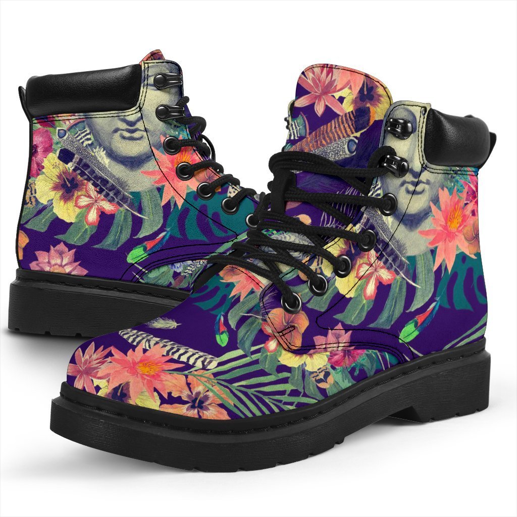 Tropical Buddha Print Classic Boots