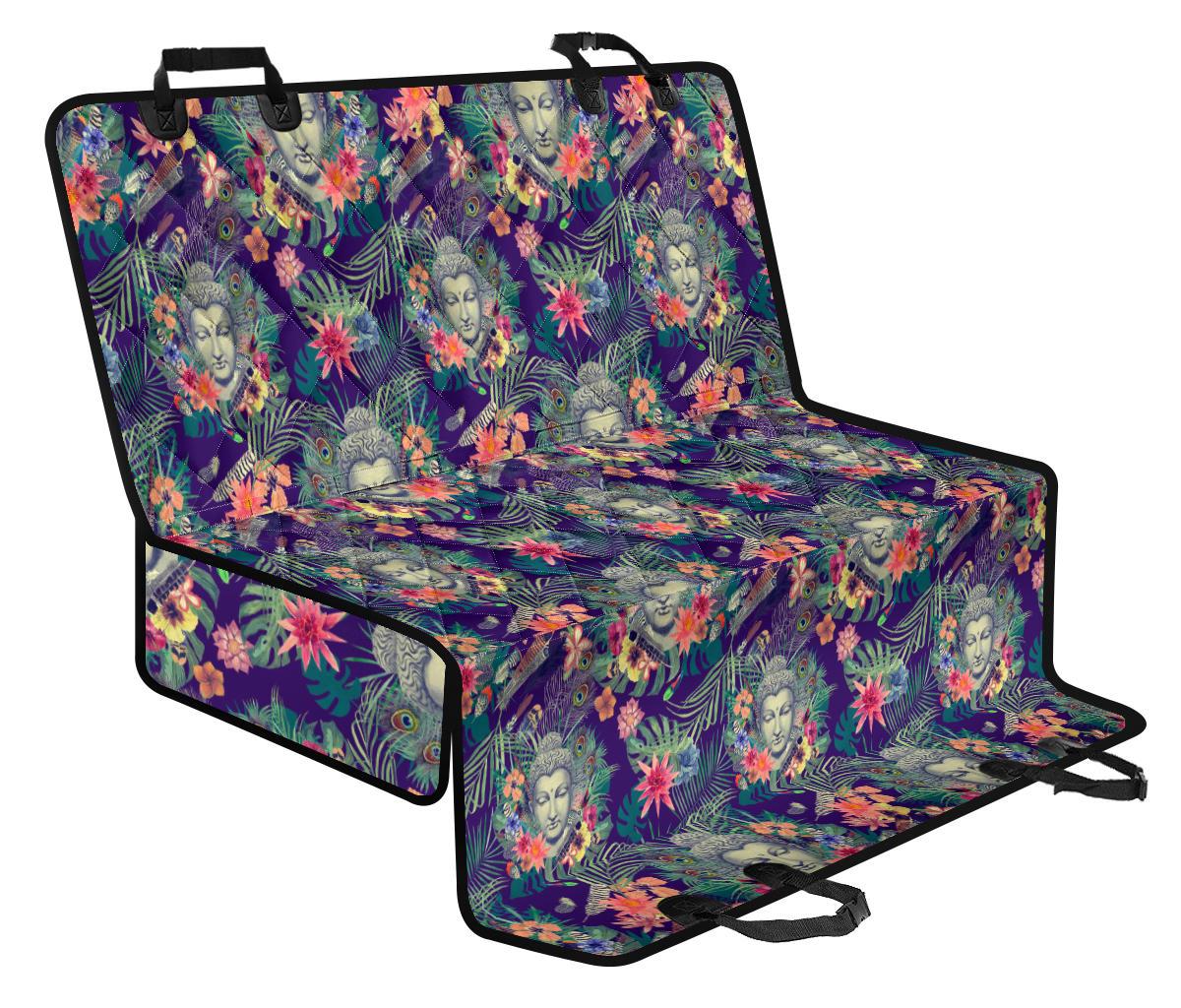 Tropical Buddha Print Pet Car Back Seat Cover