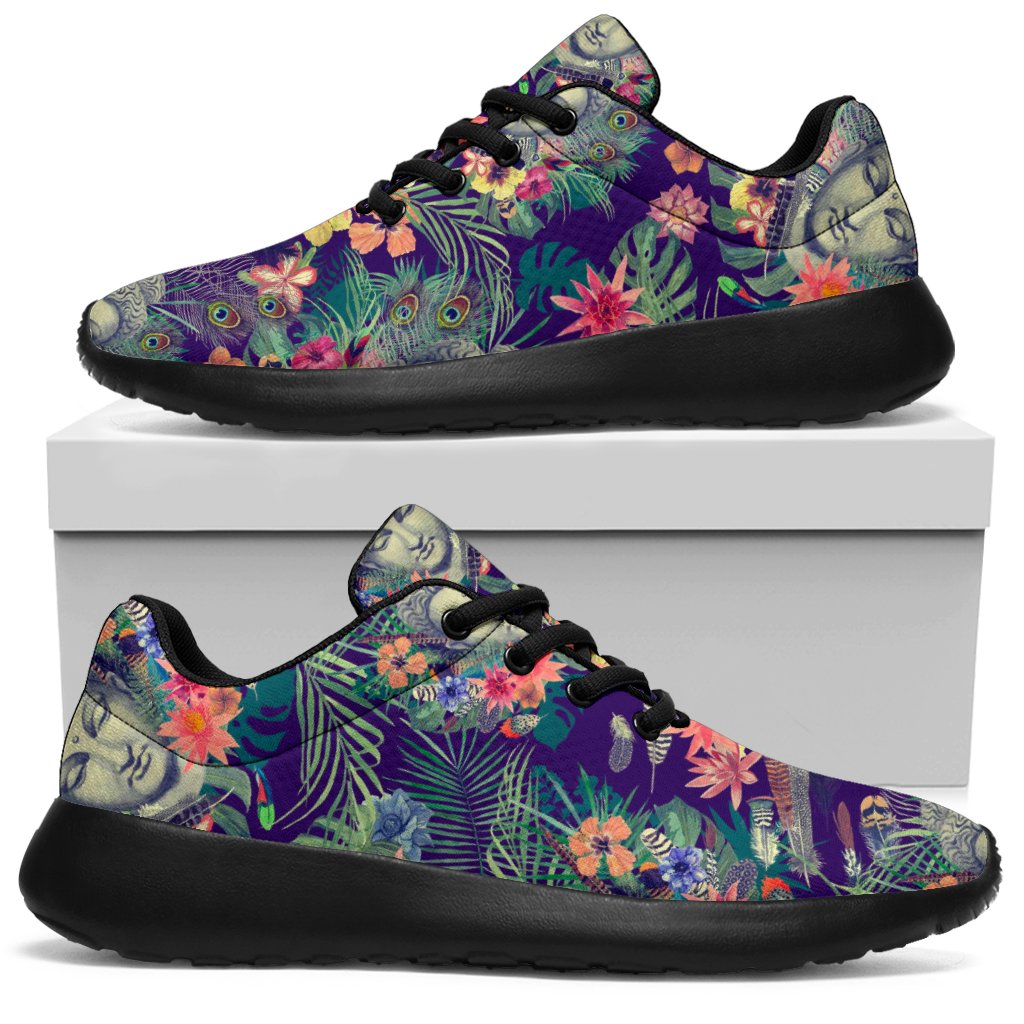 Tropical Buddha Print Sport Sneakers