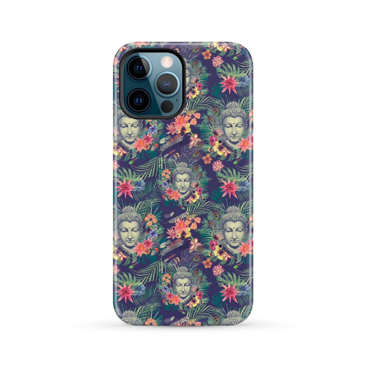 Tropical Buddha Print Tough Phone Case