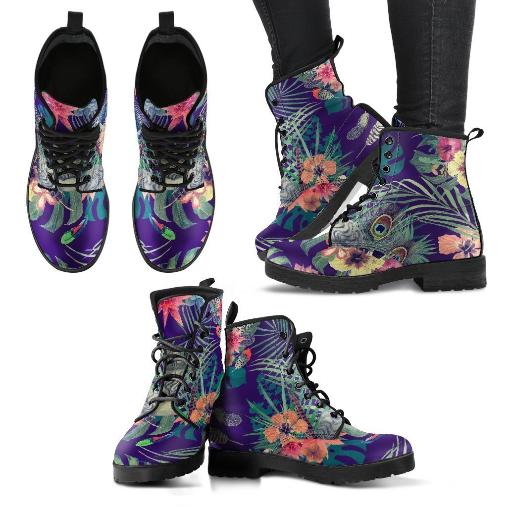 Tropical Buddha Print Women's Boots