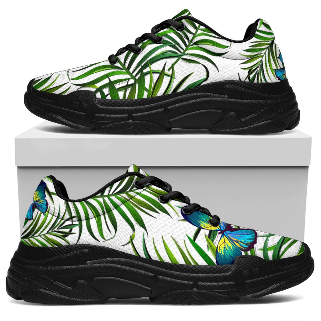 Tropical Butterfly Pattern Print Chunky Sneakers