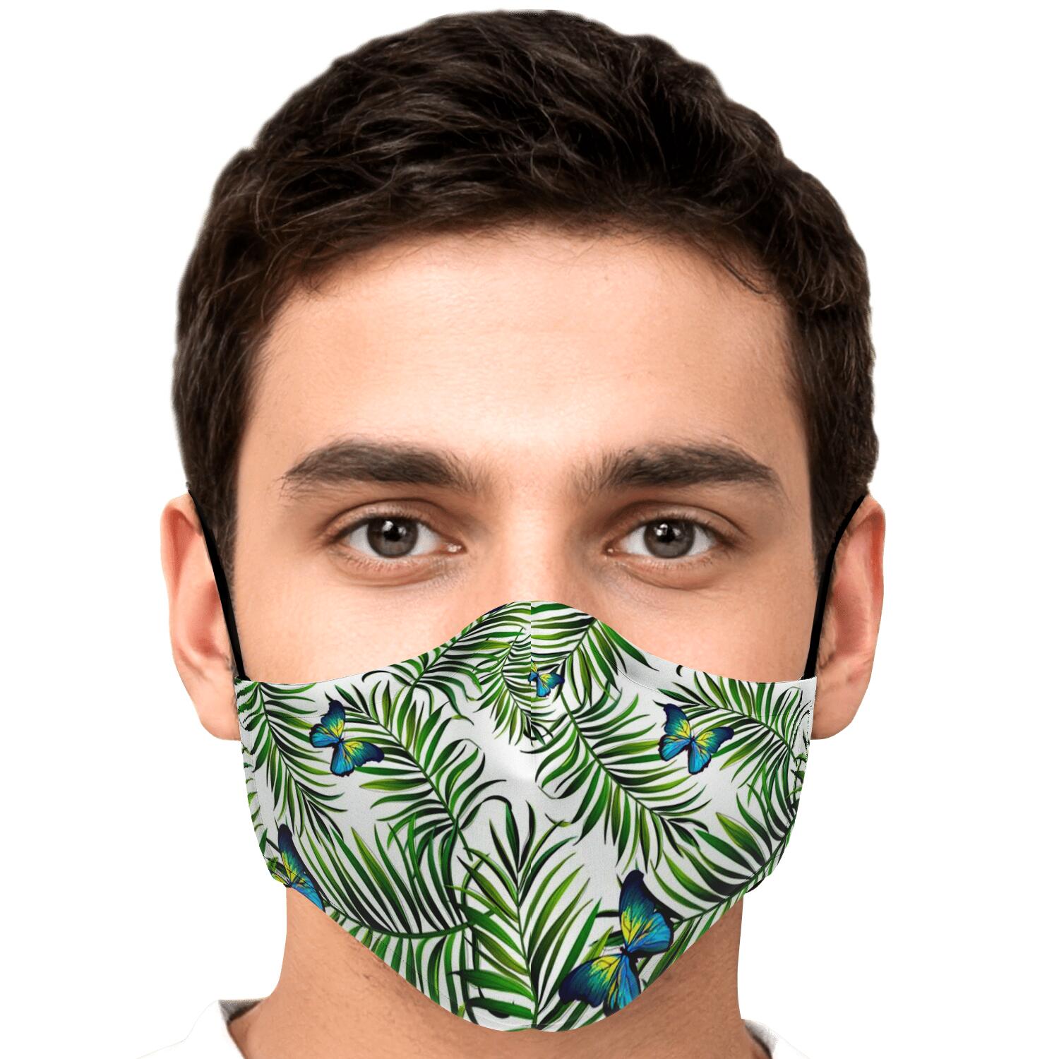 Tropical Butterfly Pattern Print Face Mask