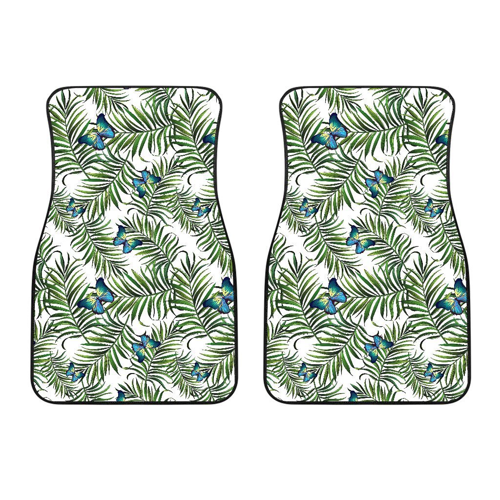 Tropical Butterfly Pattern Print Front Car Floor Mats