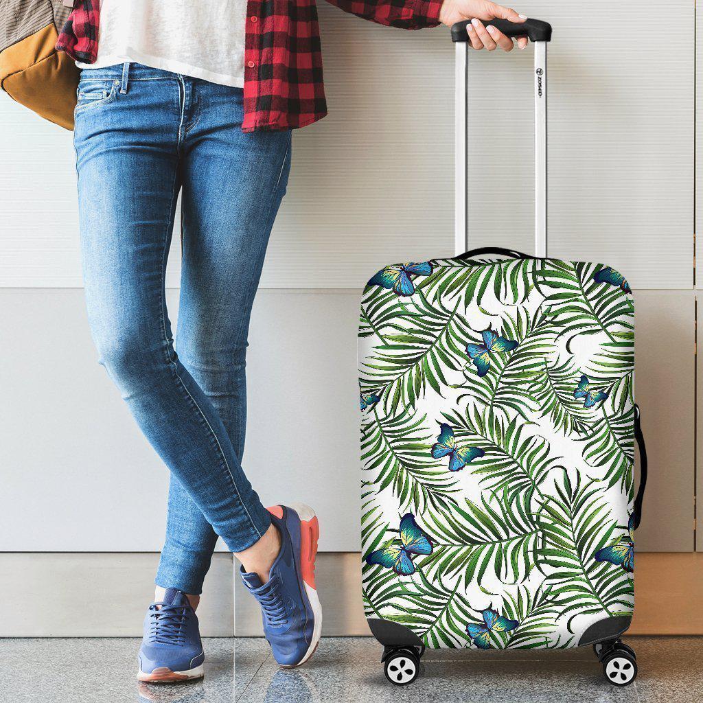 Tropical Butterfly Pattern Print Luggage Cover