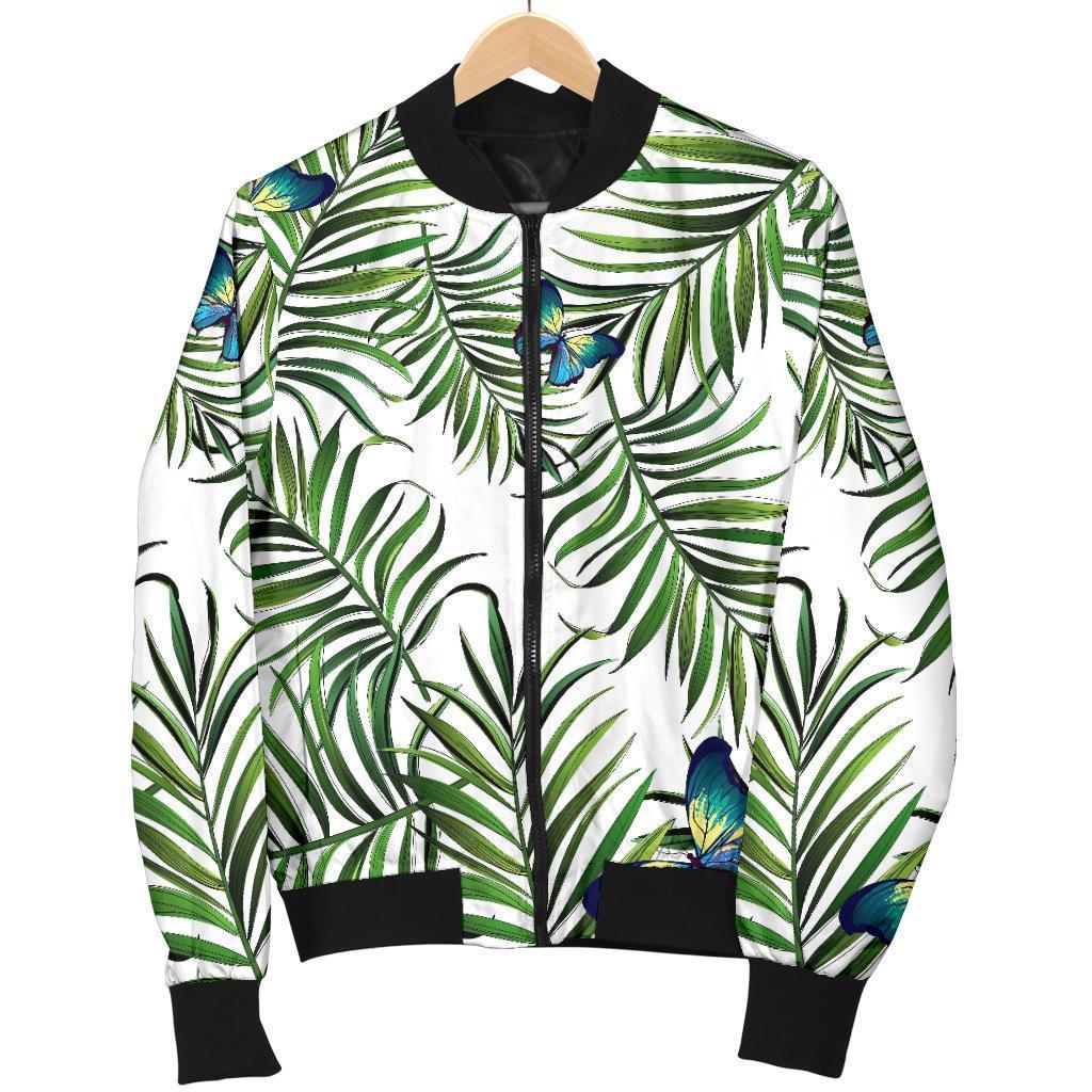 Tropical Butterfly Pattern Print Men's Bomber Jacket