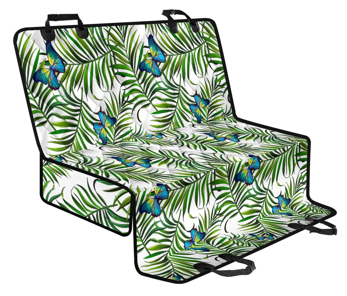 Tropical Butterfly Pattern Print Pet Car Back Seat Cover