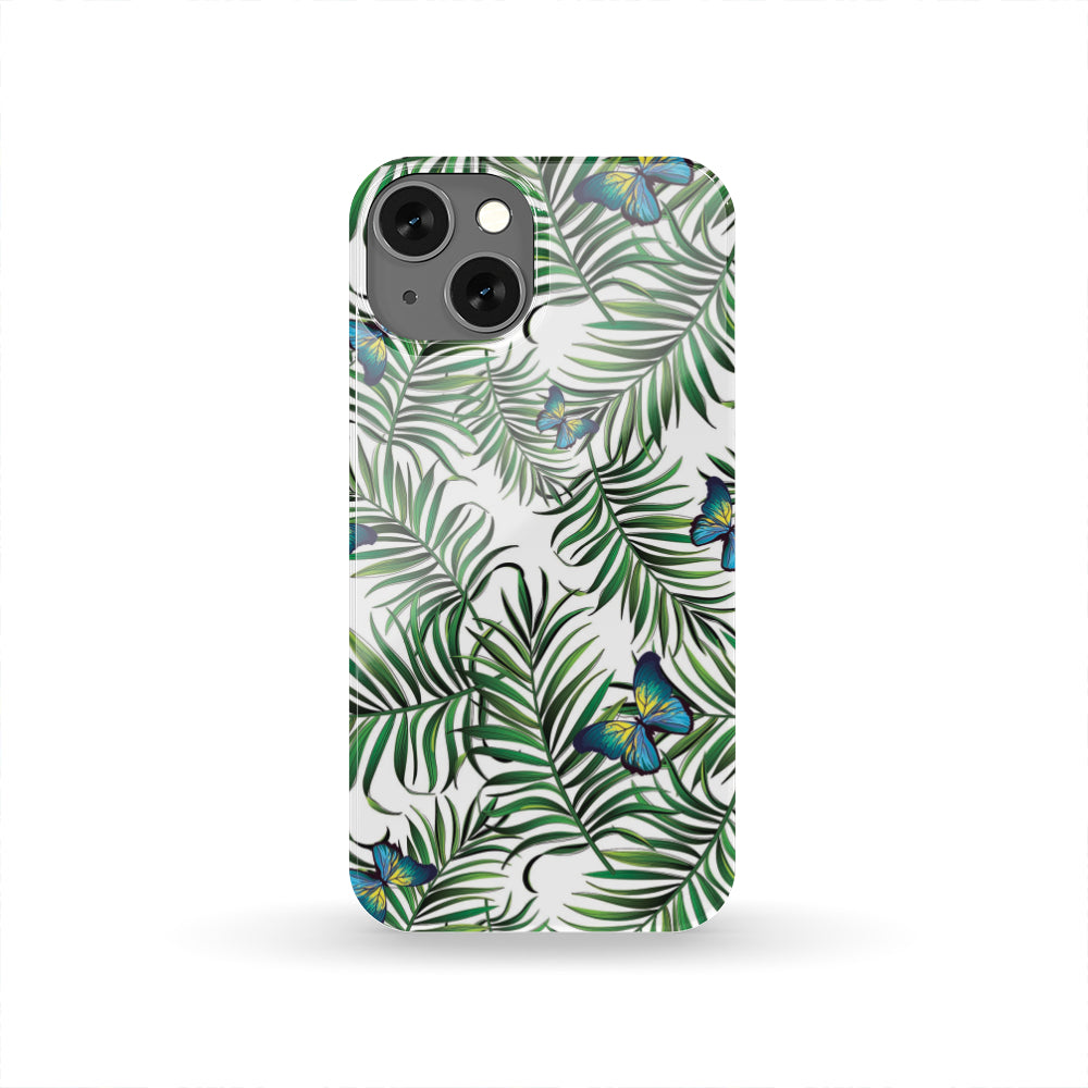 Tropical Butterfly Pattern Print Phone Case