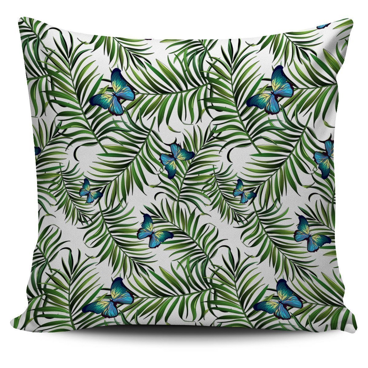 Tropical Butterfly Pattern Print Pillow Cover