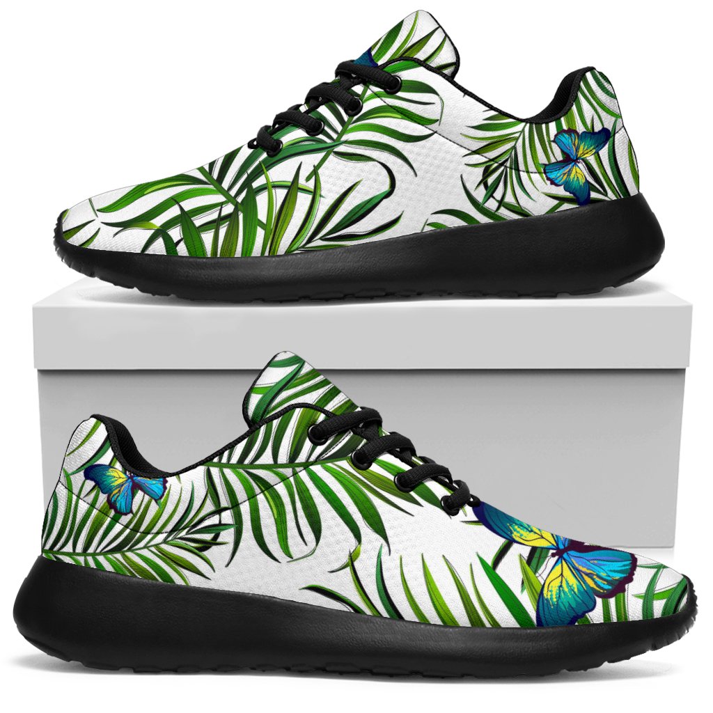 Tropical Butterfly Pattern Print Sport Sneakers