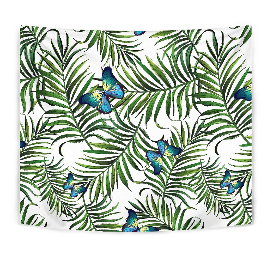 Tropical Butterfly Pattern Print Wall Tapestry