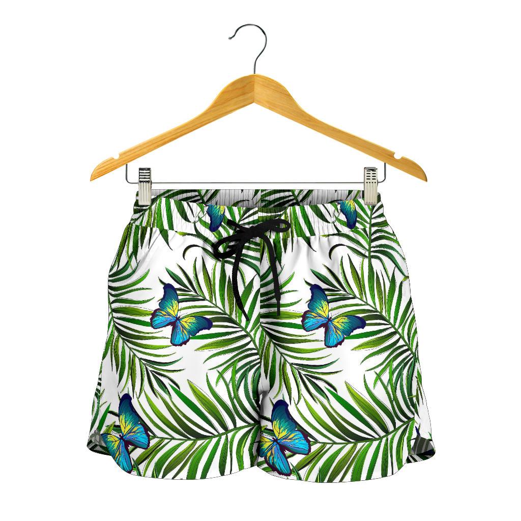 Tropical Butterfly Pattern Print Women's Shorts