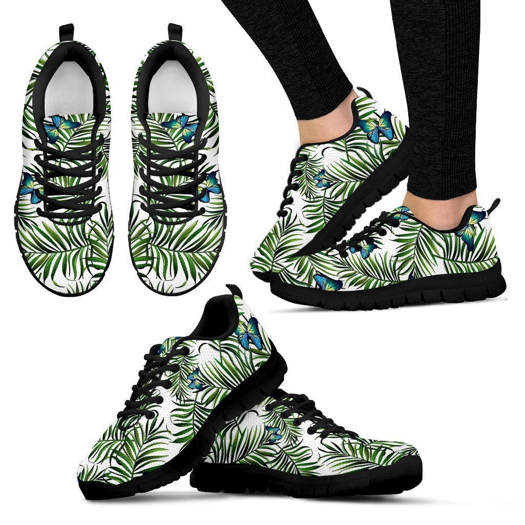 Tropical Butterfly Pattern Print Women's Sneakers