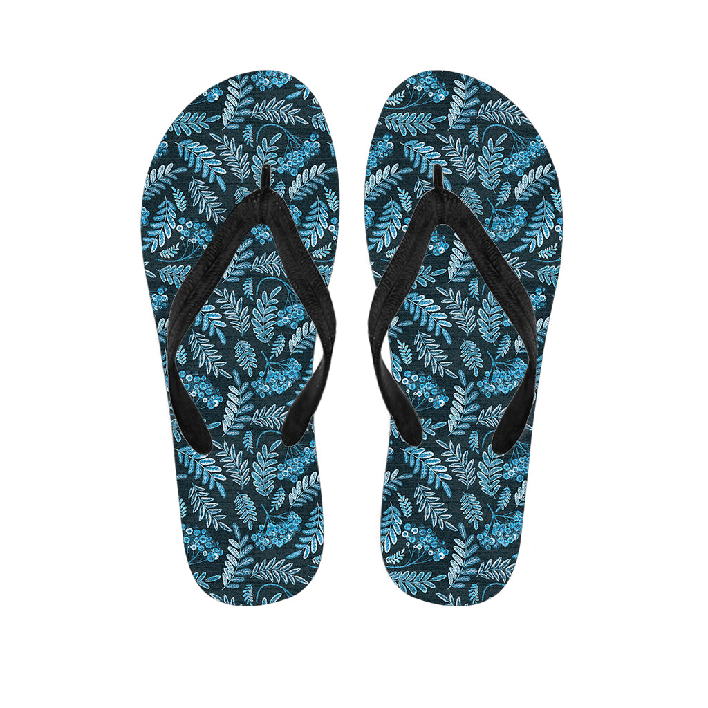 Tropical Denim Jeans Pattern Print Flip Flops