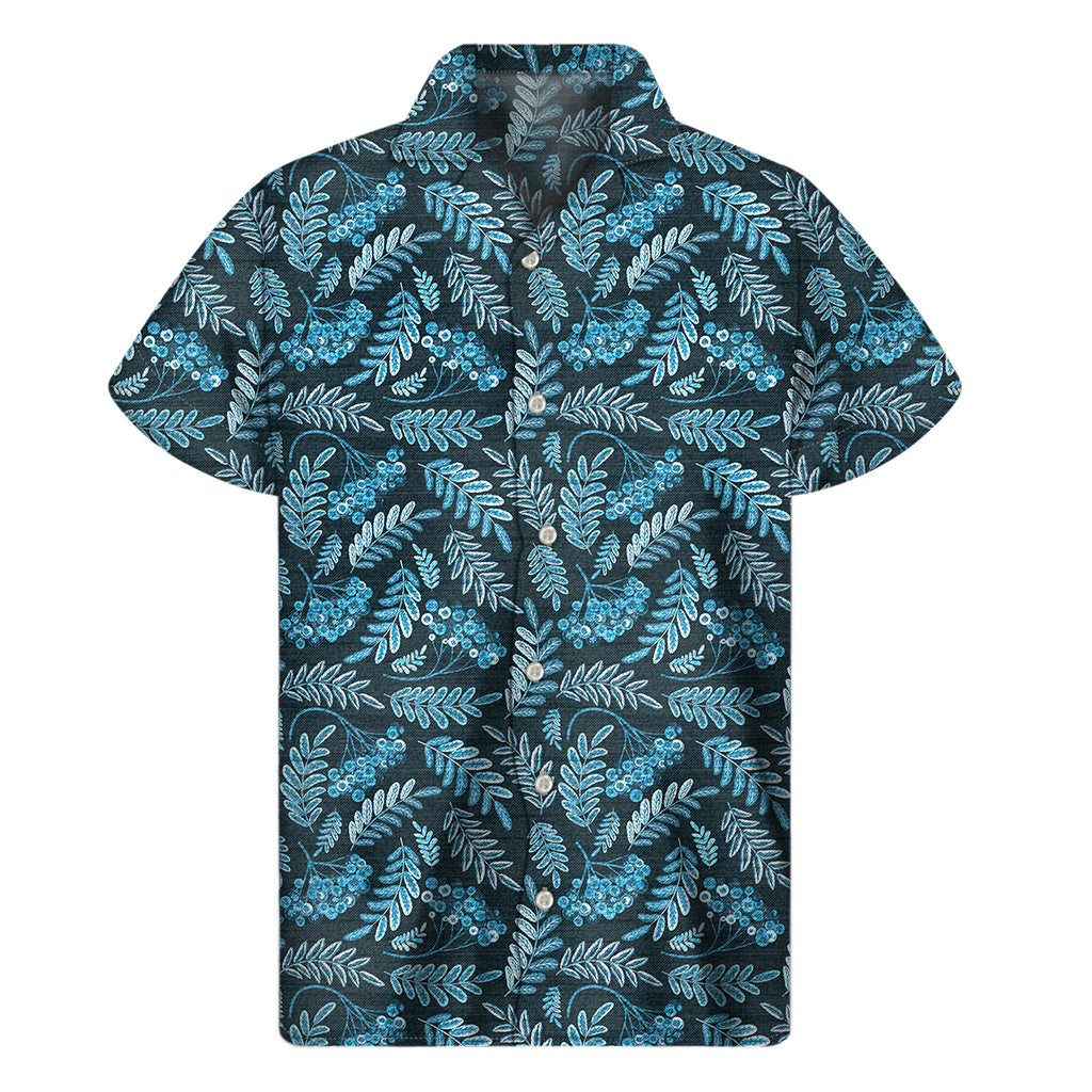 Tropical Denim Jeans Pattern Print Men's Short Sleeve Shirt