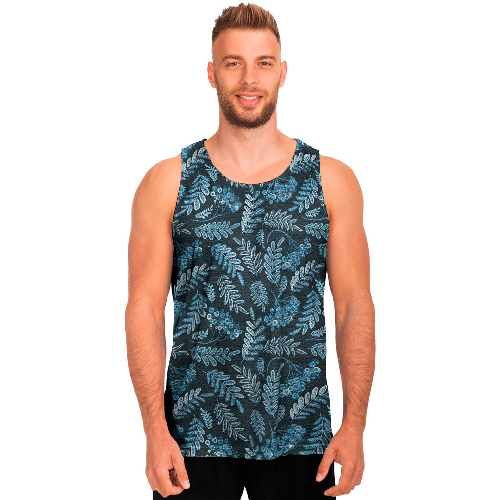 Tropical Denim Jeans Pattern Print Men's Tank Top