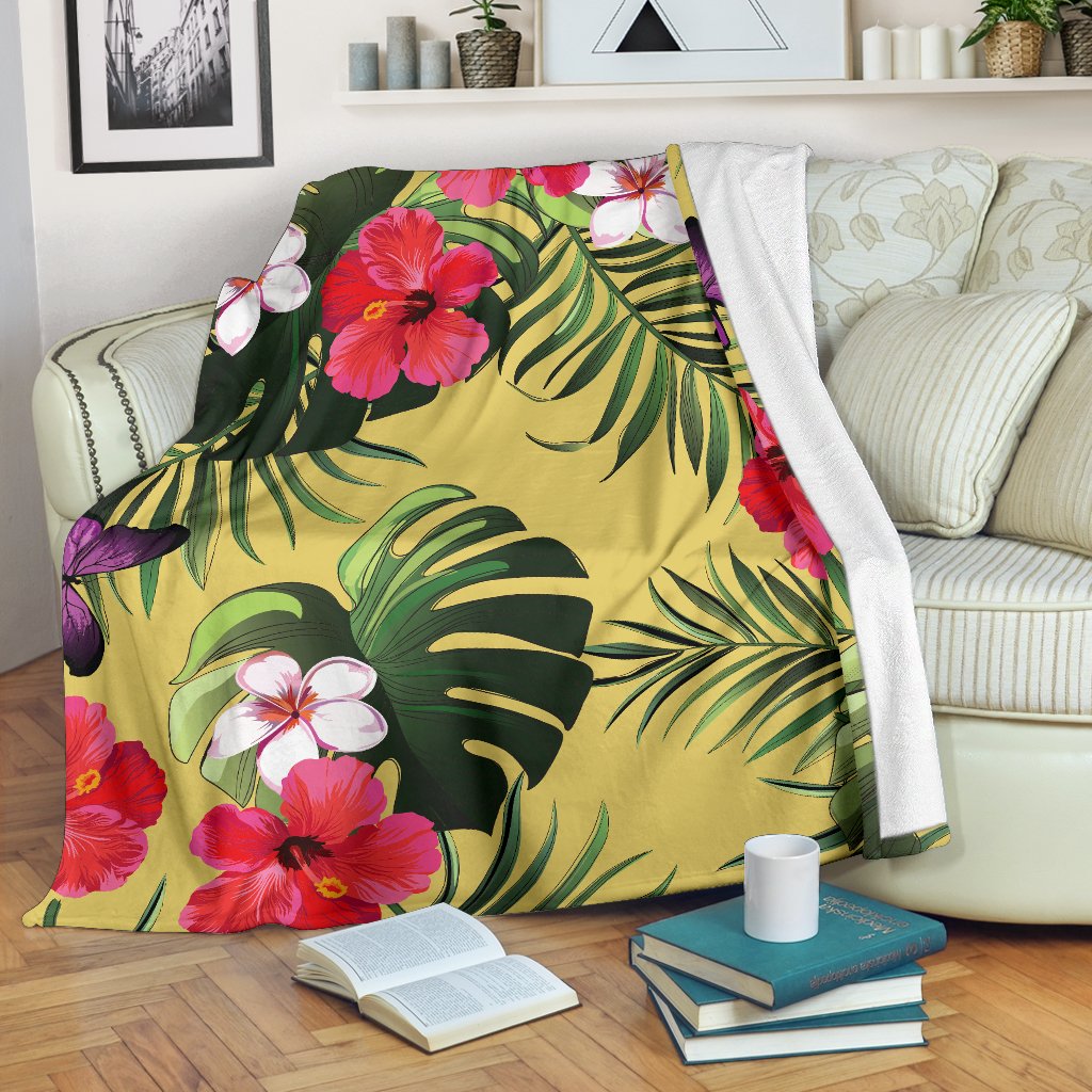 Tropical Exotic Hawaiian Pattern Print Blanket