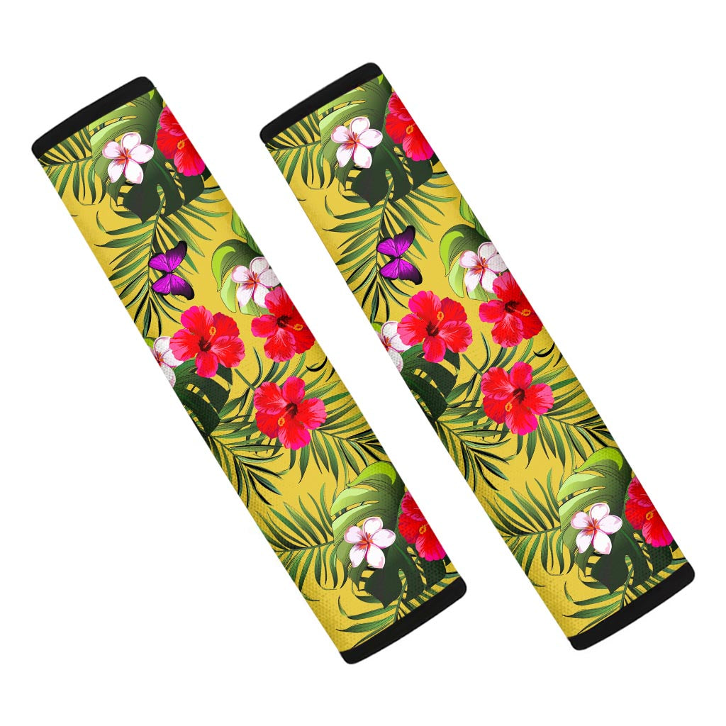 Tropical Exotic Hawaiian Pattern Print Car Seat Belt Covers