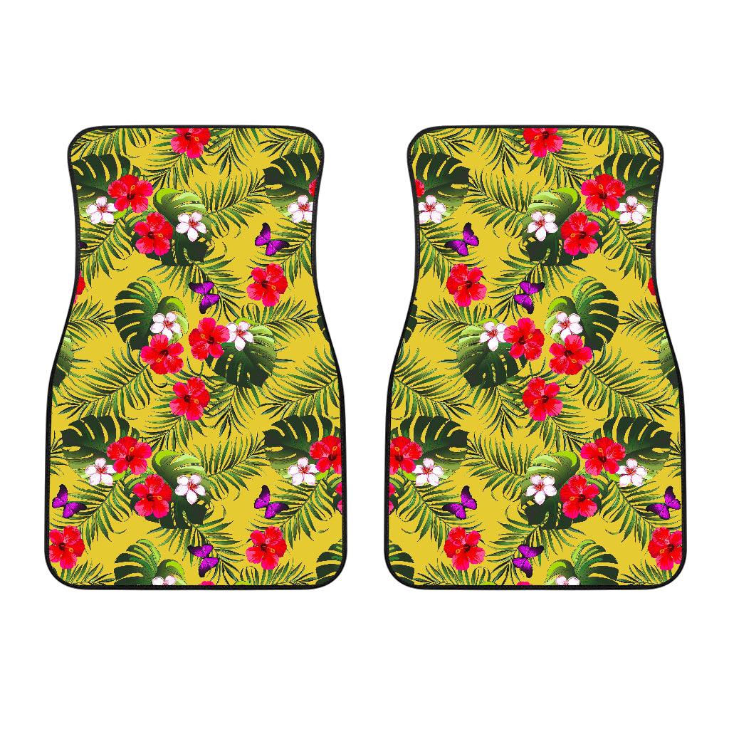 Tropical Exotic Hawaiian Pattern Print Front Car Floor Mats