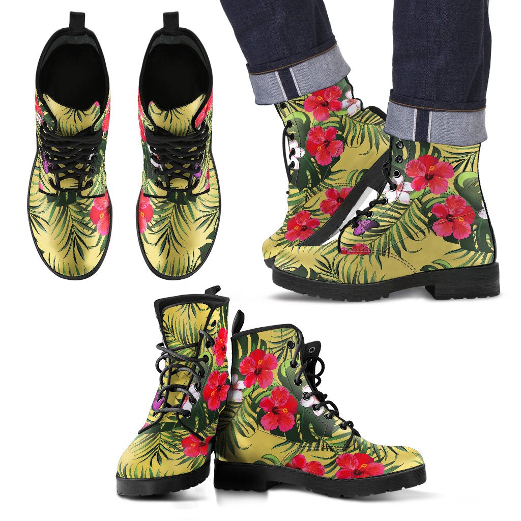 Tropical Exotic Hawaiian Pattern Print Men's Boots