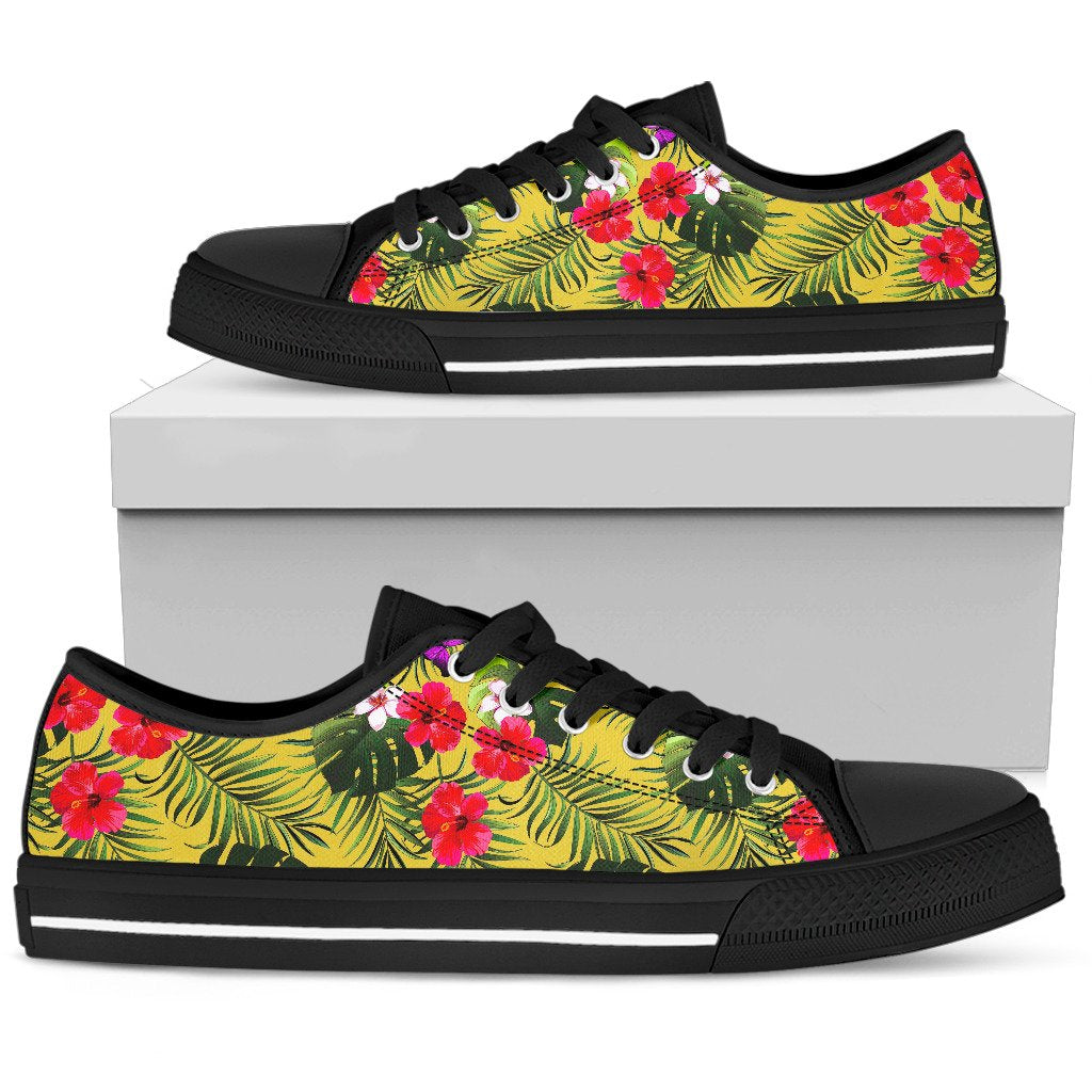 Tropical Exotic Hawaiian Pattern Print Men's Low Top Shoes