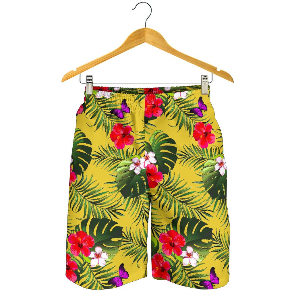 Tropical Exotic Hawaiian Pattern Print Men's Shorts