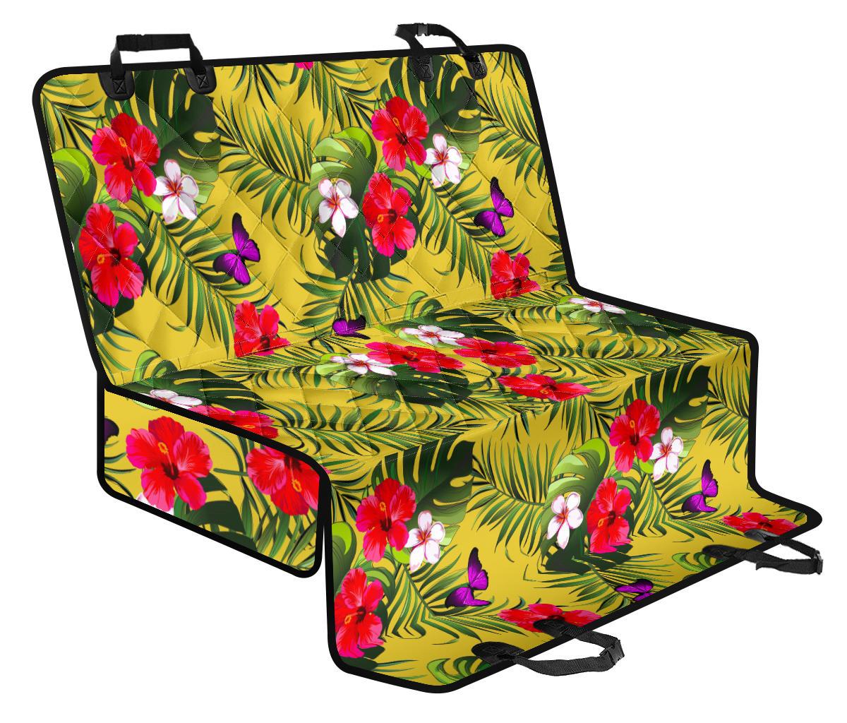 Tropical Exotic Hawaiian Pattern Print Pet Car Back Seat Cover