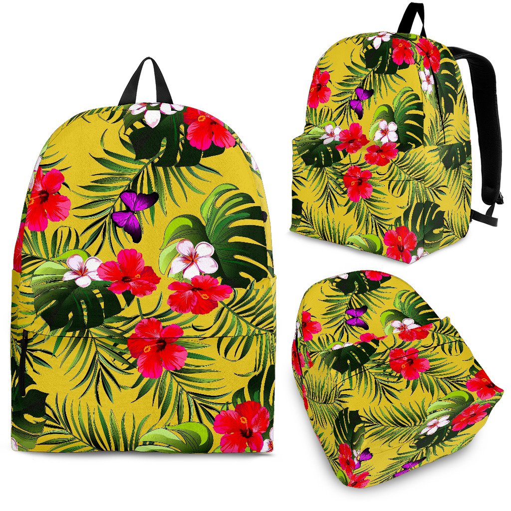 Tropical Exotic Hawaiian Pattern Print School Backpack