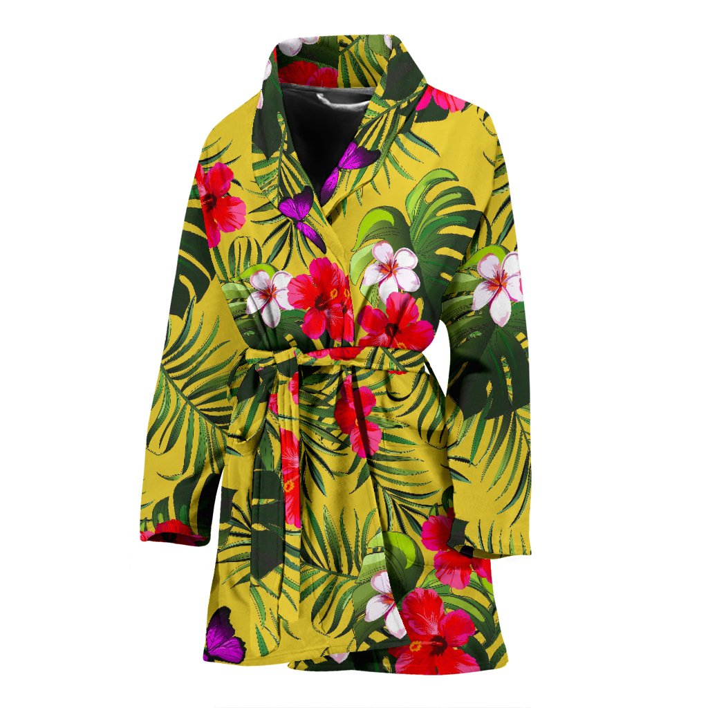 Tropical Exotic Hawaiian Pattern Print Women's Bathrobe