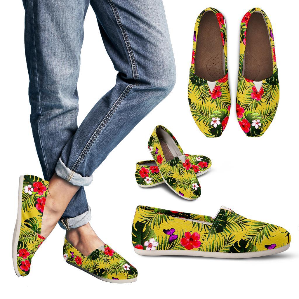 Tropical Exotic Hawaiian Pattern Print Women's Casual Canvas Shoes