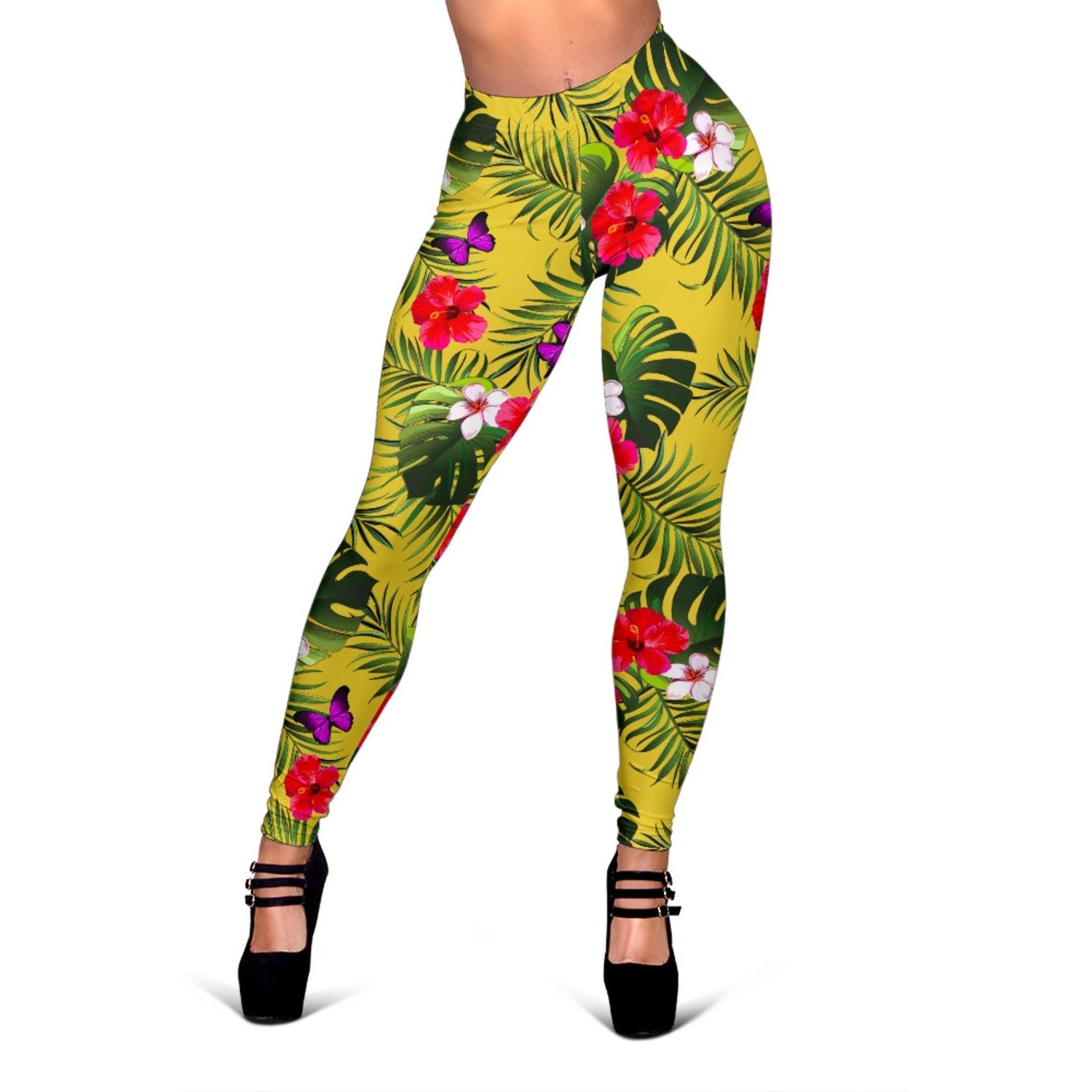 Tropical Exotic Hawaiian Pattern Print Women's Leggings