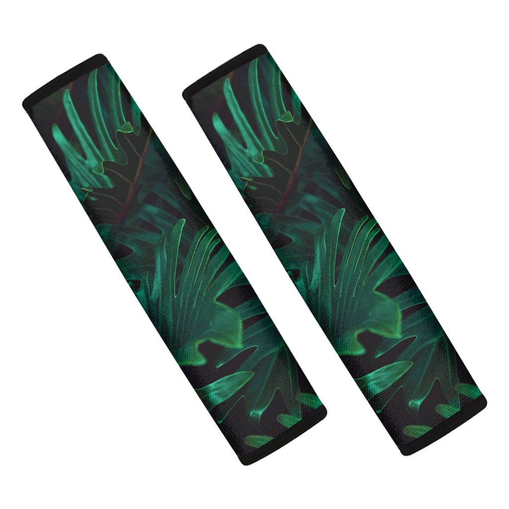 Tropical Fern Leaf Print Car Seat Belt Covers