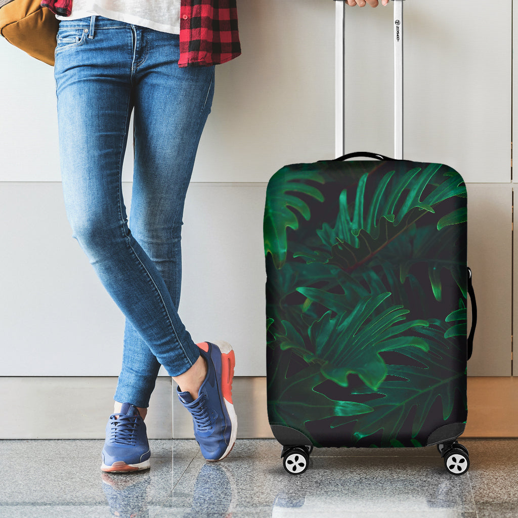 Tropical Fern Leaf Print Luggage Cover