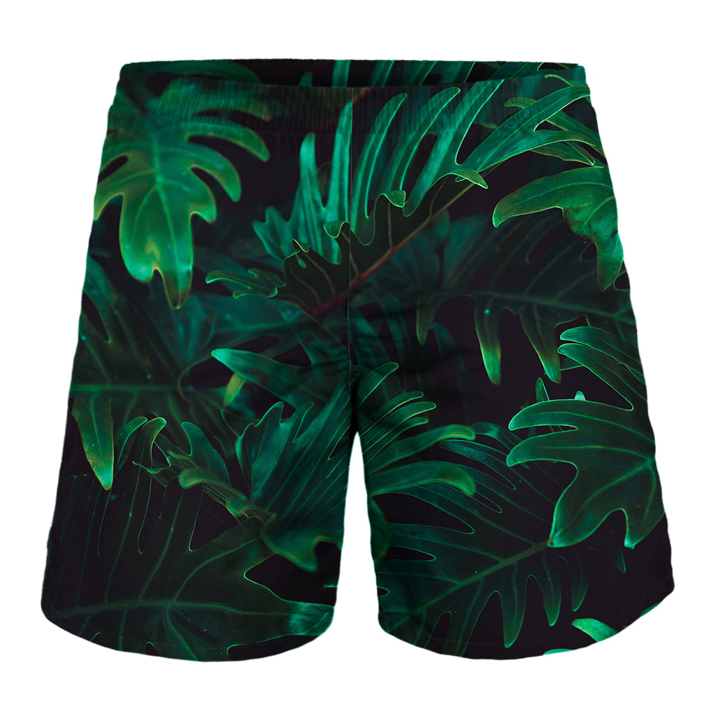 Tropical Fern Leaf Print Men's Shorts