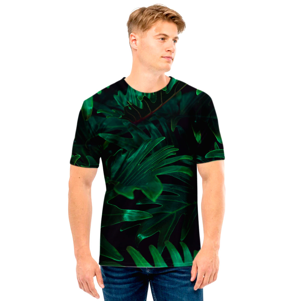 Tropical Fern Leaf Print Men's T-Shirt