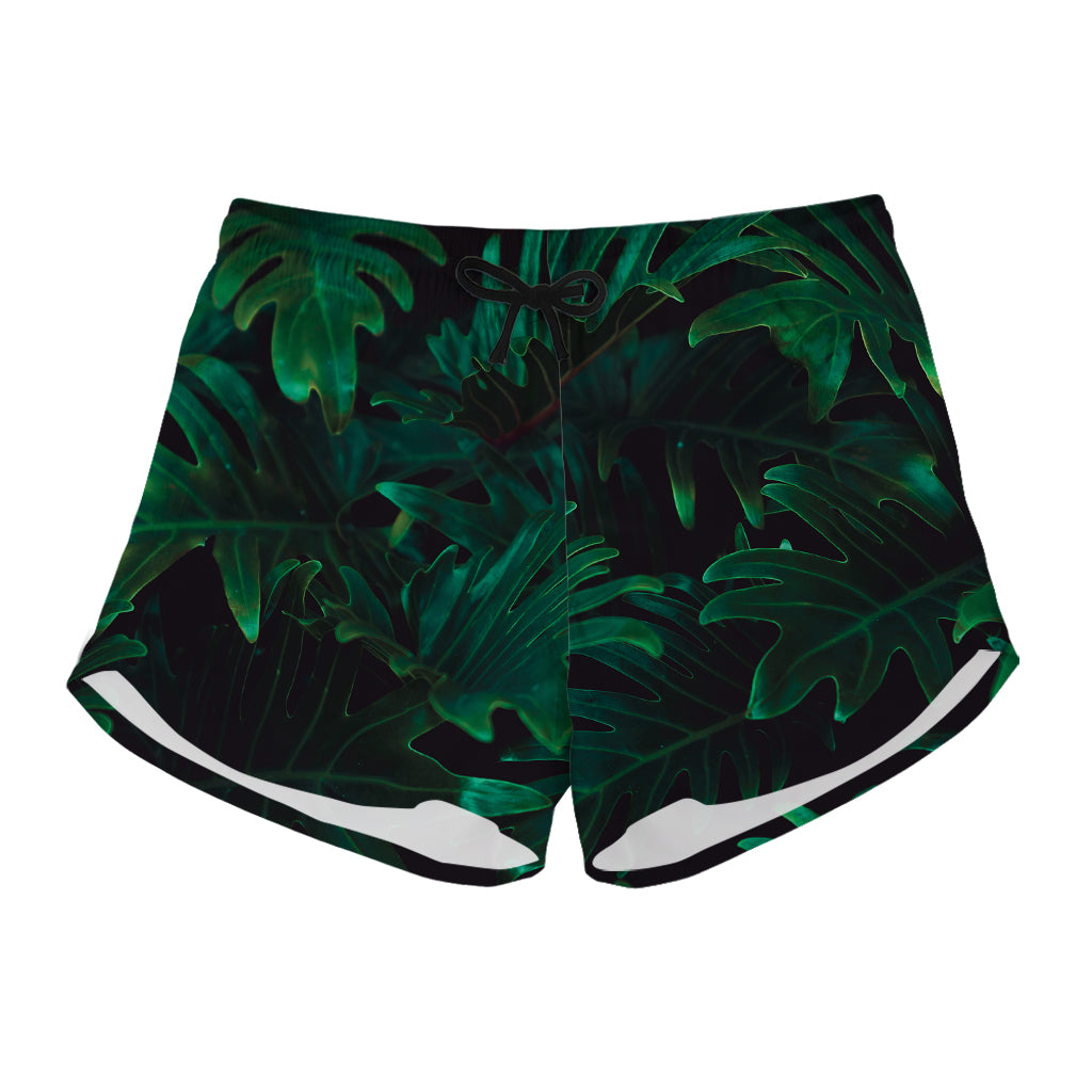 Tropical Fern Leaf Print Women's Shorts