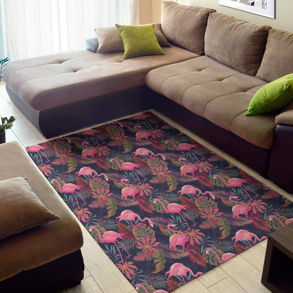 Tropical Flamingo Aloha Pattern Print Area Rug