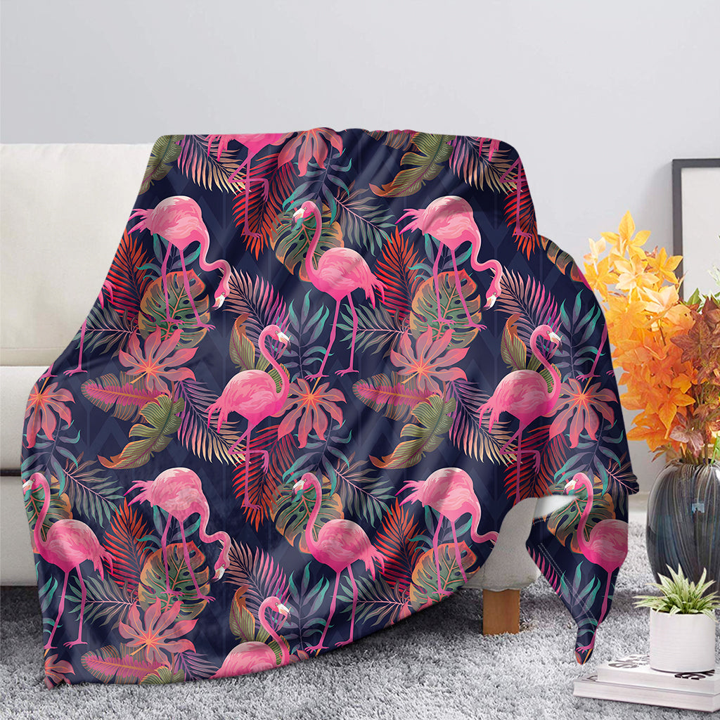 Tropical Flamingo Aloha Pattern Print Blanket