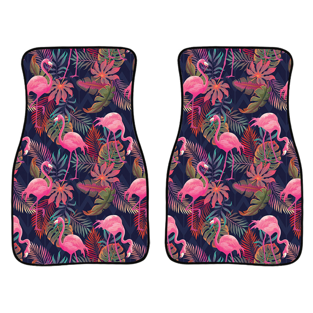 Tropical Flamingo Aloha Pattern Print Front Car Floor Mats