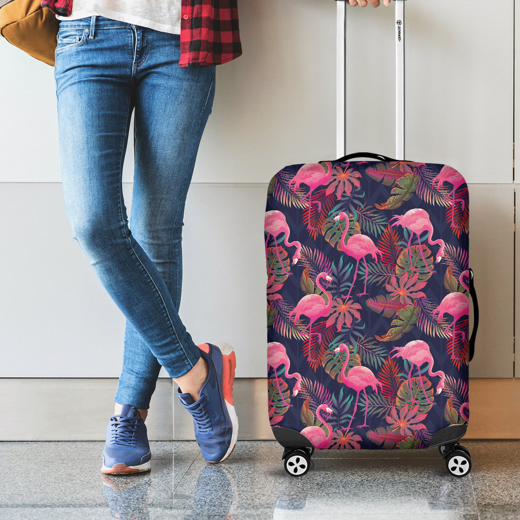 Tropical Flamingo Aloha Pattern Print Luggage Cover