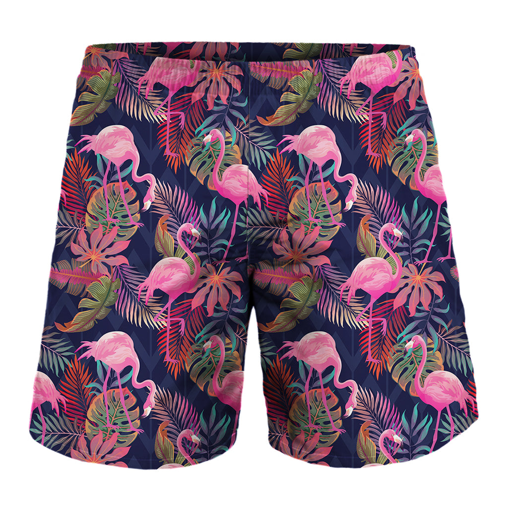 Tropical Flamingo Aloha Pattern Print Men's Shorts