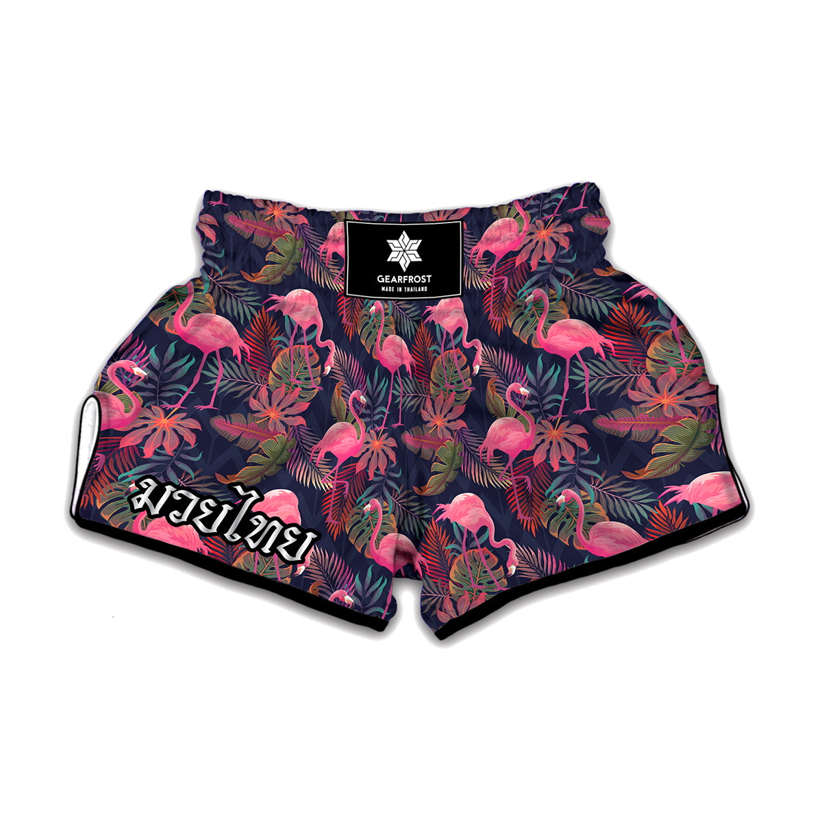 Tropical Flamingo Aloha Pattern Print Muay Thai Boxing Shorts