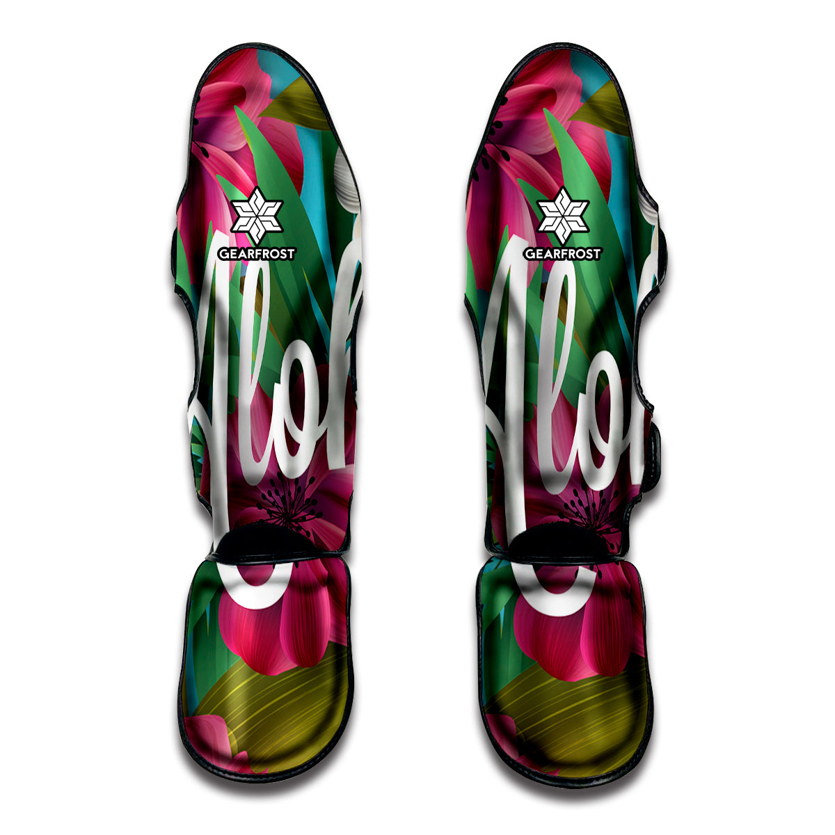 Tropical Flower Aloha Print Muay Thai Shin Guards