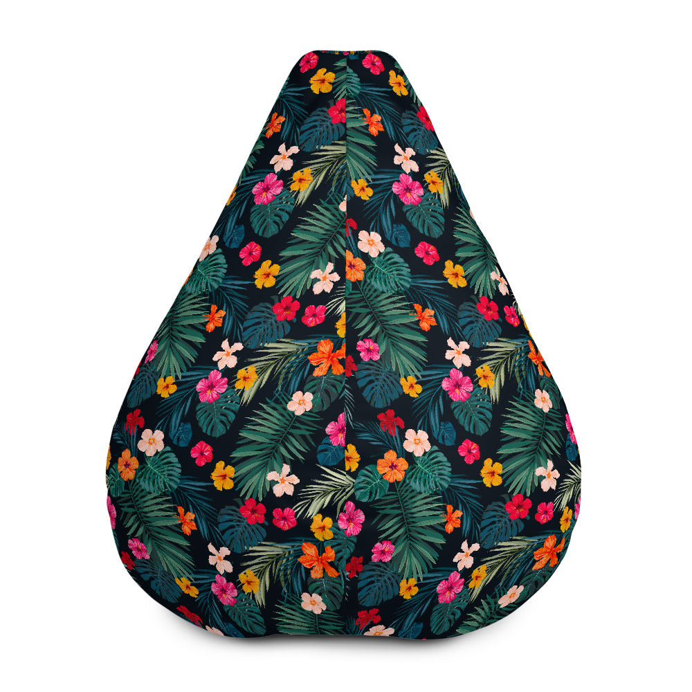 Tropical Flowers Hawaii Pattern Print Bean Bag Cover