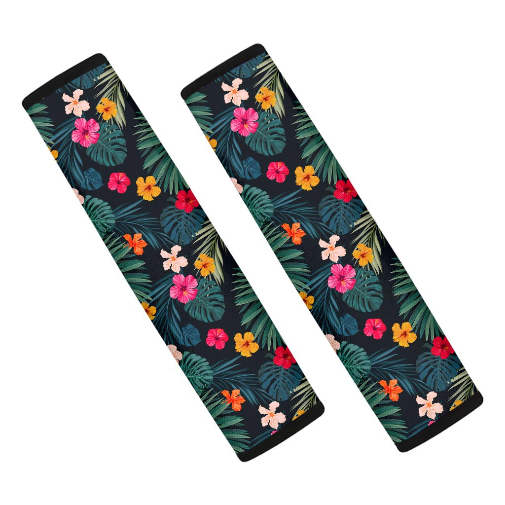 Tropical Flowers Hawaii Pattern Print Car Seat Belt Covers