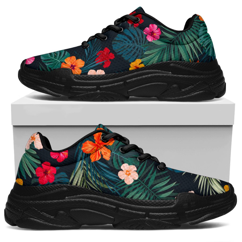 Tropical Flowers Hawaii Pattern Print Chunky Sneakers