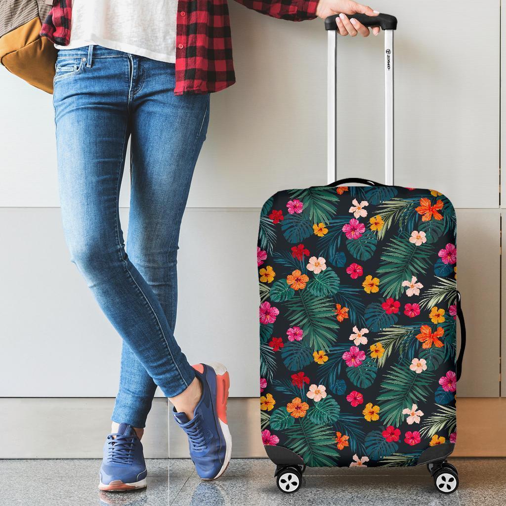 Tropical Flowers Hawaii Pattern Print Luggage Cover